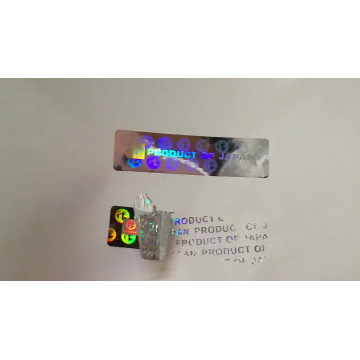 Custom Anti-fake secure genuine VOID warranty seal 3D hologram adhesive sticker/ label